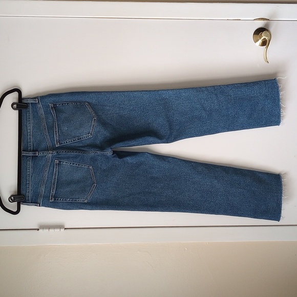 J Crew Factory Essential Straight Jeans 27 Mid Rise Cropped Raw Hem 29x26 50off3 - Picture 3 of 9